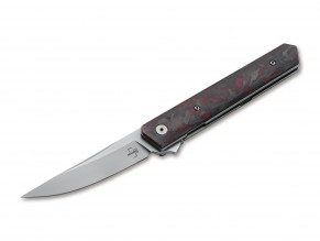 obrázek Zavírací nůž - Kwaiken Flipper Red Marble Carbon - 01BO224