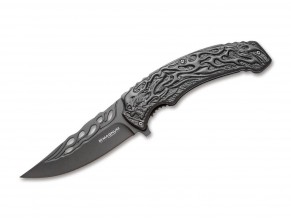 obrázek Zavírací nůž - Grey Flaming Skull - 01MB733