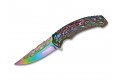 Zavírací nůž - Rainbow Flaming Skull - 01MB734