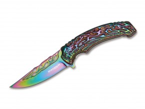 obrázek Zavírací nůž - Rainbow Flaming Skull - 01MB734